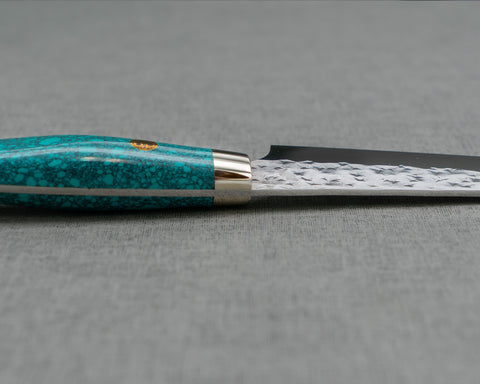 Yu Kurosaki "Senko" R2/SG2 130mm Kiritsuke Petty with Green Turquoise Handle