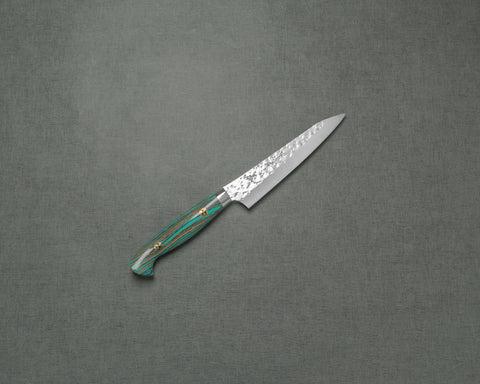 Yu Kurosaki "Senko" R2/SG2 130mm Kiritsuke Petty with Turquoise Timber Handle