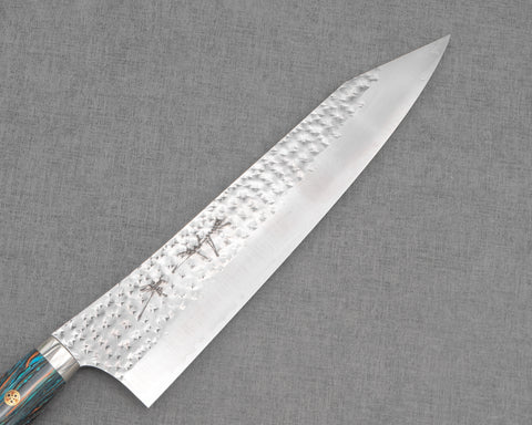 Yu Kurosaki "Senko" R2/SG2 240mm Kiritsuke Gyuto with Turquoise Timber Handle