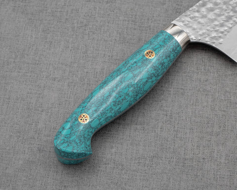 Yu Kurosaki "Senko" R2/SG2 240mm Kiritsuke Gyuto with Green Turquoise Handle