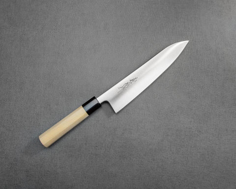 Yoshihiro Aogami Super Gyuto with Magnolia Buffalo Horn Handle