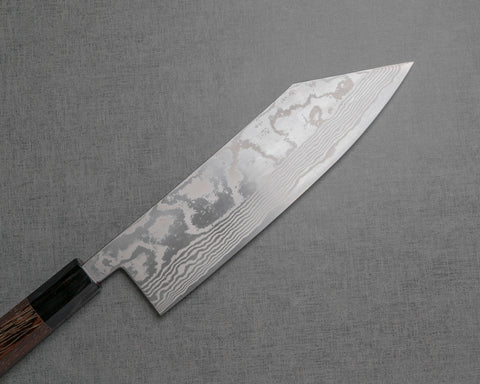 Hatsukokoro / Miyazaki Kajiya "Ryusui" ATS-34 Damascus Kirtsuke Gyuto with Wenge Buffalo Horn Handle