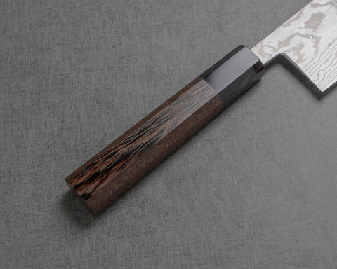 Hatsukokoro / Miyazaki Kajiya "Ryusui" ATS-34 Damascus Kirtsuke Gyuto with Wenge Buffalo Horn Handle