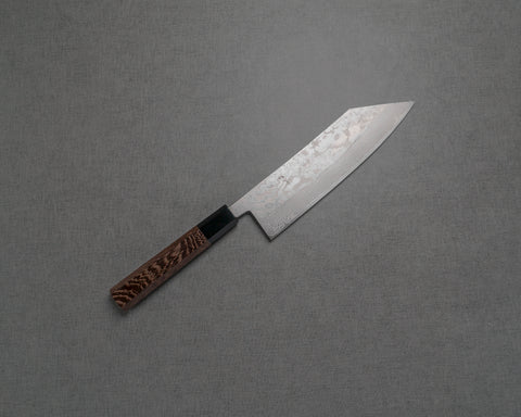 Hatsukokoro / Miyazaki Kajiya "Tsubaki" ATS-34 Damascus 200mm Kirtsuke Gyuto with Wenge Buffalo Horn Handle