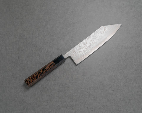 Hatsukokoro / Miyazaki Kajiya "Ryusui" ATS-34 Damascus Kirtsuke Gyuto with Wenge Buffalo Horn Handle