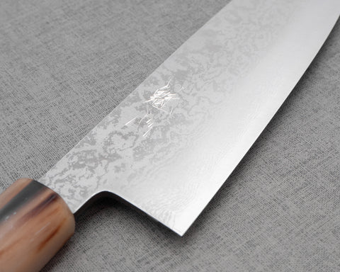 Kaishin Ginsan (Silver #3) Damascus 165mm Santoku