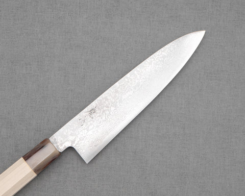Kaishin Ginsan (Silver #3) Damascus Gyuto