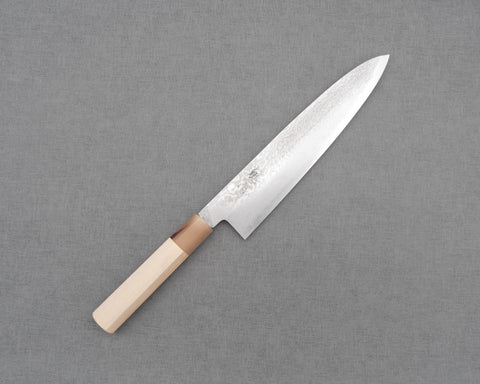 Kaishin Ginsan (Silver #3) Damascus Gyuto