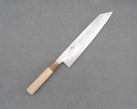 Kaishin Ginsan (Silver #3) Damascus Kiritsuke Gyuto