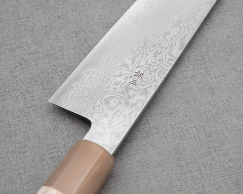 Kaishin Ginsan (Silver #3) Damascus Kiritsuke Gyuto