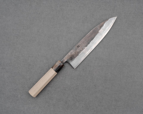 Kaishin / Miyazaki-Kajiya "Tsubaki" Aogami #2 Kurouchi Damascus 210mm Gyuto