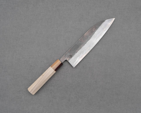 Kaishin / Miyazaki-Kajiya "Tsubaki" Aogami Super Kurouchi Damascus 210mm Gyuto