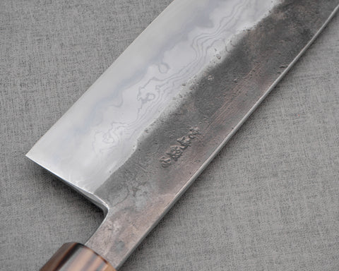 Kaishin / 宮崎梶屋「椿」青神超級黑內大馬士革 210mm Gyuto