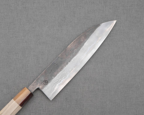 Kaishin / 宮崎梶屋「椿」青神超級黑內大馬士革 210mm Gyuto