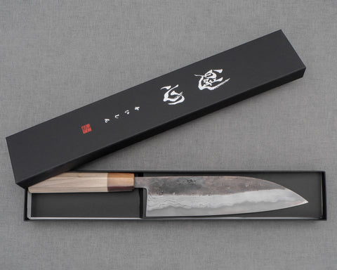 Kaishin / 宮崎梶屋「椿」青神超級黑內大馬士革 210mm Gyuto