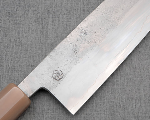 Kaishin / Miyazaki-Kajiya "Tsubaki" Ginsan (Silver #3) Nashiji Kasumi 210mm Gyuto