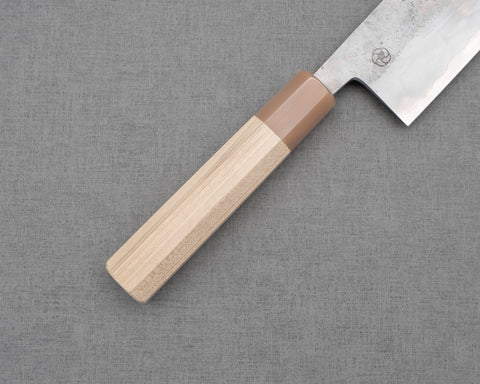 Kaishin / Miyazaki-Kajiya "Tsubaki" Ginsan (Silver #3) Nashiji Kasumi 210mm Gyuto