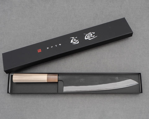 Kaishin Shirogami #2 Kurouchi Kasumi 240mm Gyuto