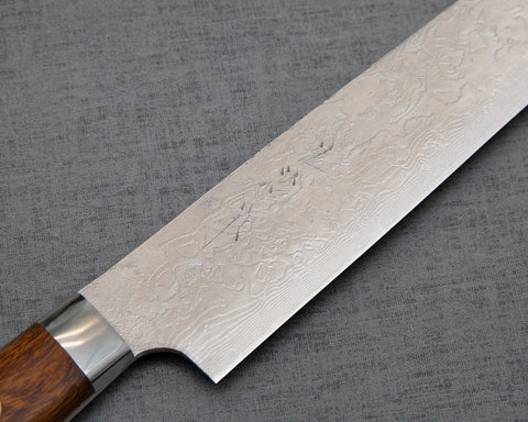 Takeshi Saji R2/SG2 Diamond Damascus 240mm Sujihiki with Ironwood Handle