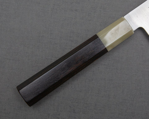 "Burrfection Knife" Sakai Takayuki by Ryky Blue #2 240mm Gyuto with Premium Ebony White Buffalo Horn Handle