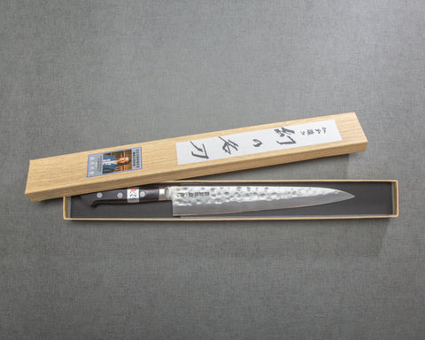 Teruyasu Fujiwara "Maboroshi no Meito" Shirogami #1 Tsuchime Nashiji 240mm Sujihiki