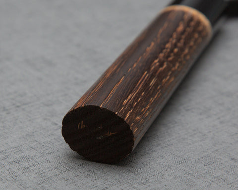Mutsumi Hinoura Aogami #2 "Sentsuchi Hyakuren" 270mm Gyuto with Charred Chestnut Handle