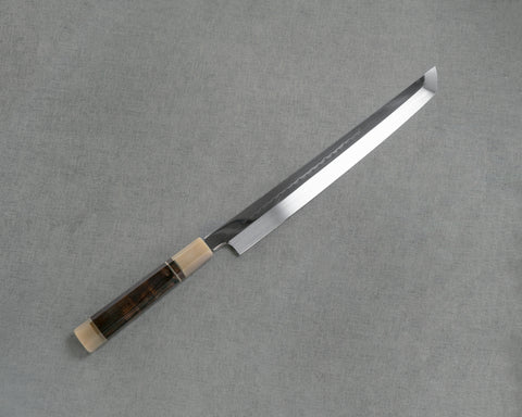 Genkai Masakuni Mizu-Honyaki Shirogami #2 Ripple Mirror 300mm Sakimaru Takohiki