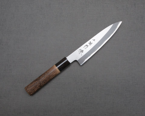 Mutsumi Hinoura Aogami #2 "Sentsuchi Hyakuren" Petty 135mm with Chestnut Handle