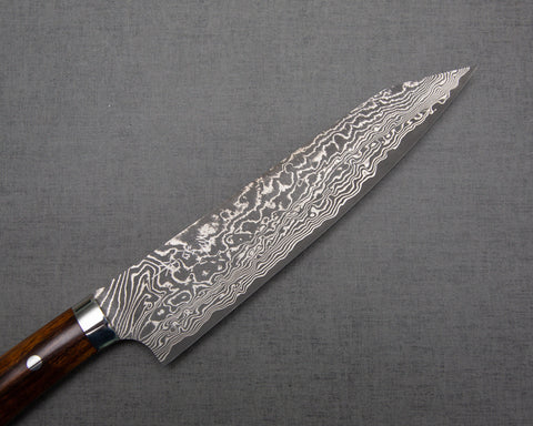 Takeshi Saji R2/SG2 Black Damascus 240mm Kiritsuke Gyuto with Ironwood Handle