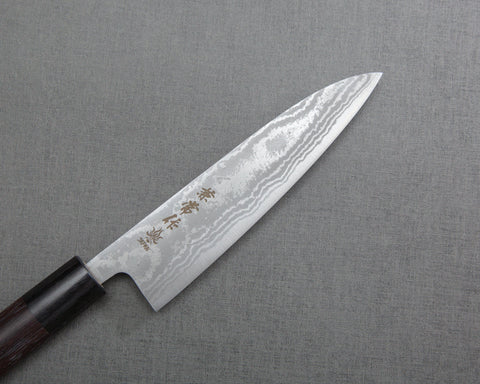 Seki Kanetsune "Zen-Bokashi" Aogami #2 Damascus 135mm Petty