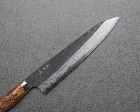 Yoshimi Kato Aogami Super Nashiji Kurouchi 210mm Kiritsuke Gyuto with Maplewood Handle