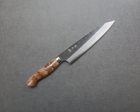 Yoshimi Kato Aogami Super Nashiji Kurouchi Sujihiki with Maplewood Handle