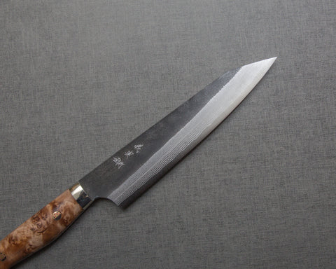 Yoshimi Kato Aogami Super Nashiji Kurouchi Sujihiki with Maplewood Handle