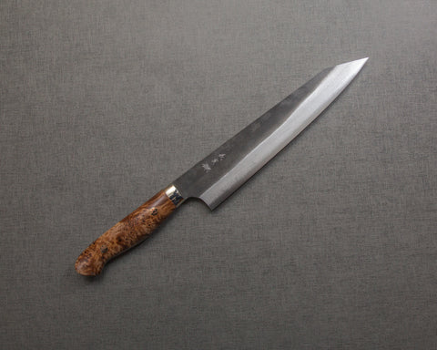 Yoshimi Kato Aogami Super Nashiji Kurouchi Sujihiki with Maplewood Handle