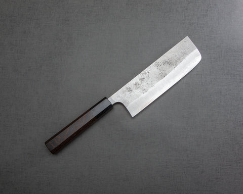 Yoshimi Kato Aogami Super Nashiji 165mm Nakiri with Wenge / Buffalo Horn Handle