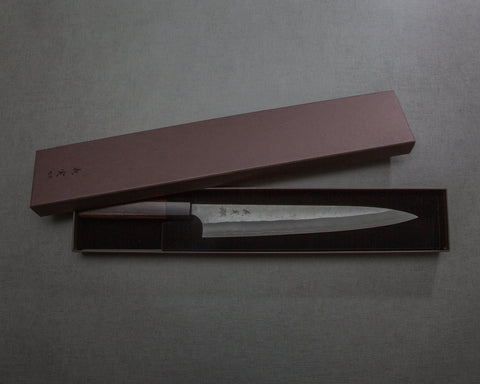 Yoshimi Kato Ginsan (Silver #3) Nashiji 270mm Sujihiki
