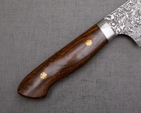 Yoshimi Kato R2/SG2 Black Damascus 240mm Gyuto with Ironwood Handle