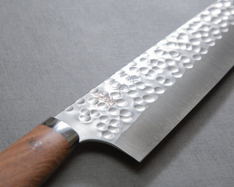 Yoshimi Kato R2/SG2 Tsuchime Gyuto with Cherry Wood Handle
