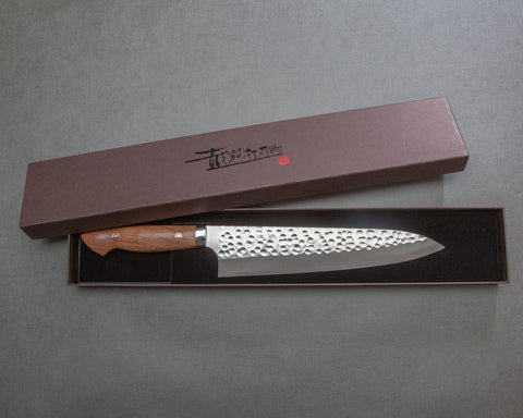 Yoshimi Kato R2/SG2 Tsuchime Gyuto with Cherry Wood Handle