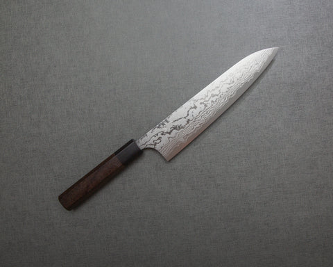 Yoshimi Kato VG10 Damascus 210mm Gyuto with Rosewood Wa-Handle