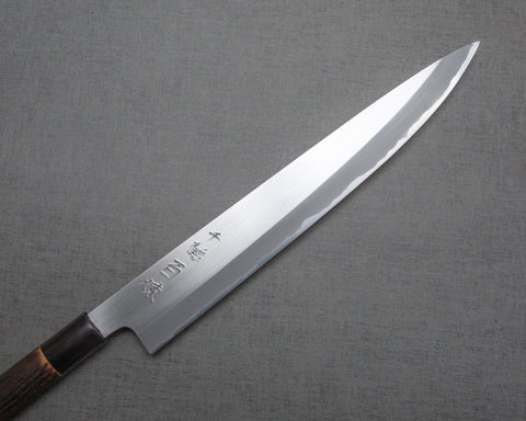 Mutsumi Hinoura Aogami #2 "Sentsuchi Hyakuren" Sujihiki 270mm with Chestnut Handle