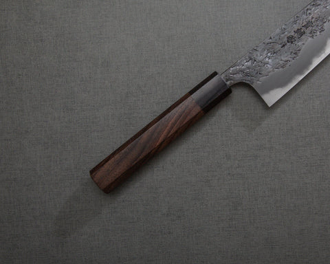 Kisuke Aogami #1 Hon-Warikomi Kurouchi Tsuchime Gyuto with Rosewood Handle