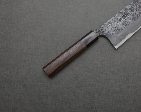 Kisuke Aogami #1 Hon-Warikomi Kurouchi Tsuchime 165mm Nakiri with Rosewood Handle