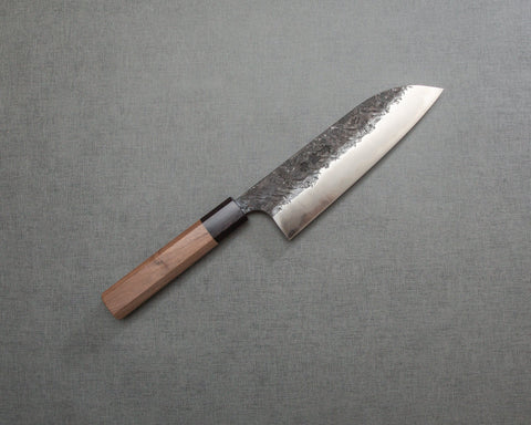 Kisuke Aogami #2 Warikomi Kurouchi Tsuchime 165mm Santoku