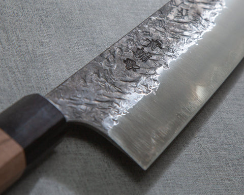 Kisuke Aogami #2 Warikomi Kurouchi Tsuchime 165mm Santoku