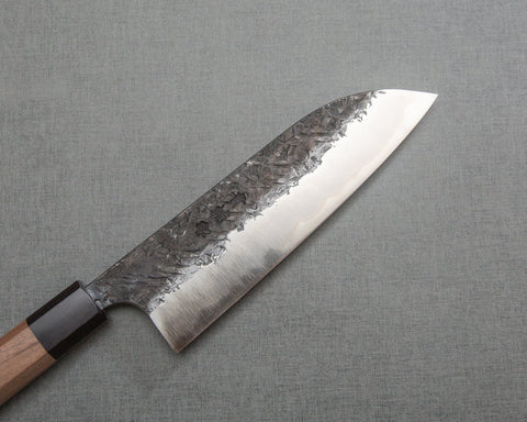 Kisuke Aogami #2 Warikomi Kurouchi Tsuchime 165mm Santoku
