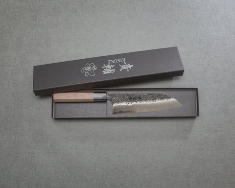 Kisuke Aogami #2 Warikomi Kurouchi Tsuchime 165mm Santoku