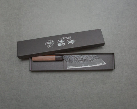 Kisuke Aogami #2 Hon-Warikomi Kurouchi Tsuchime Hon-Kasumi 165mm Bunka