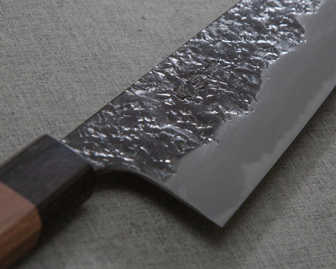 Kisuke Aogami #2 Hon-Warikomi Kurouchi Tsuchime Hon-Kasumi 165mm Santoku