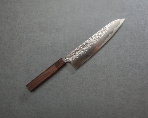 Kisuke ATS-34 Warikomi Tsuchime 210mm Gyuto with Rosewood Handle